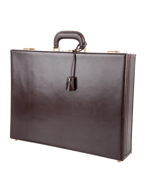 vintage hermes briefcase|Hermes leather briefcase.